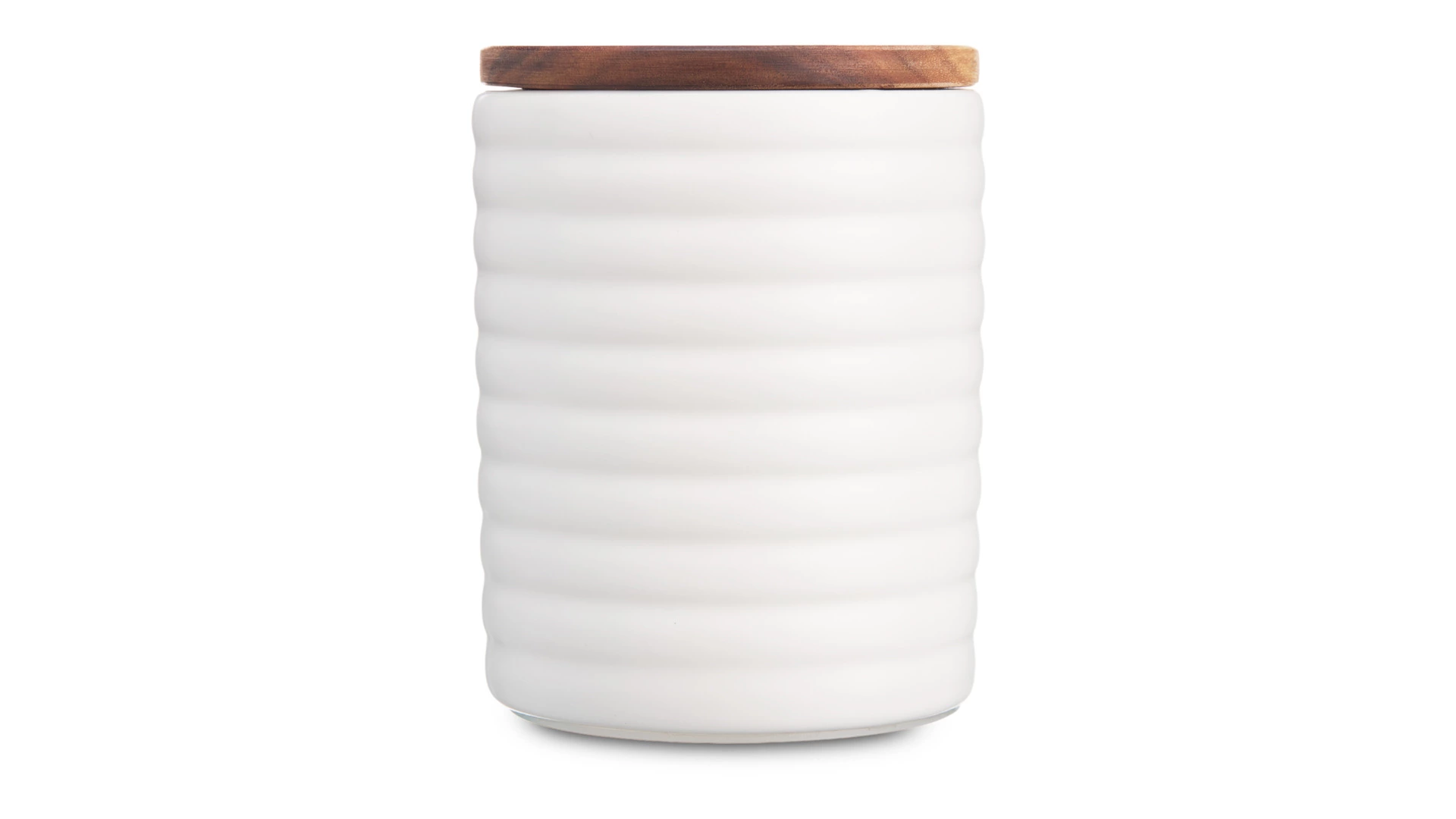 Банка для хранения Decor de table Home 550 мл, рельеф, керамика, акация, белая