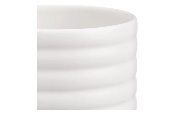 Банка для хранения Decor de table Home 550 мл, рельеф, керамика, акация, белая