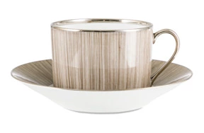 Чашка чайная с блюдцем Legle Карбон 250 мл, фарфор
