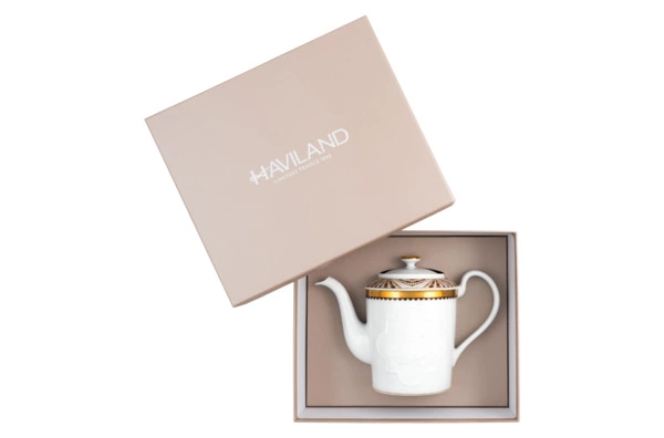 Чайник Haviland Королевская кавалерия 1 л, фарфор, золотой кант
