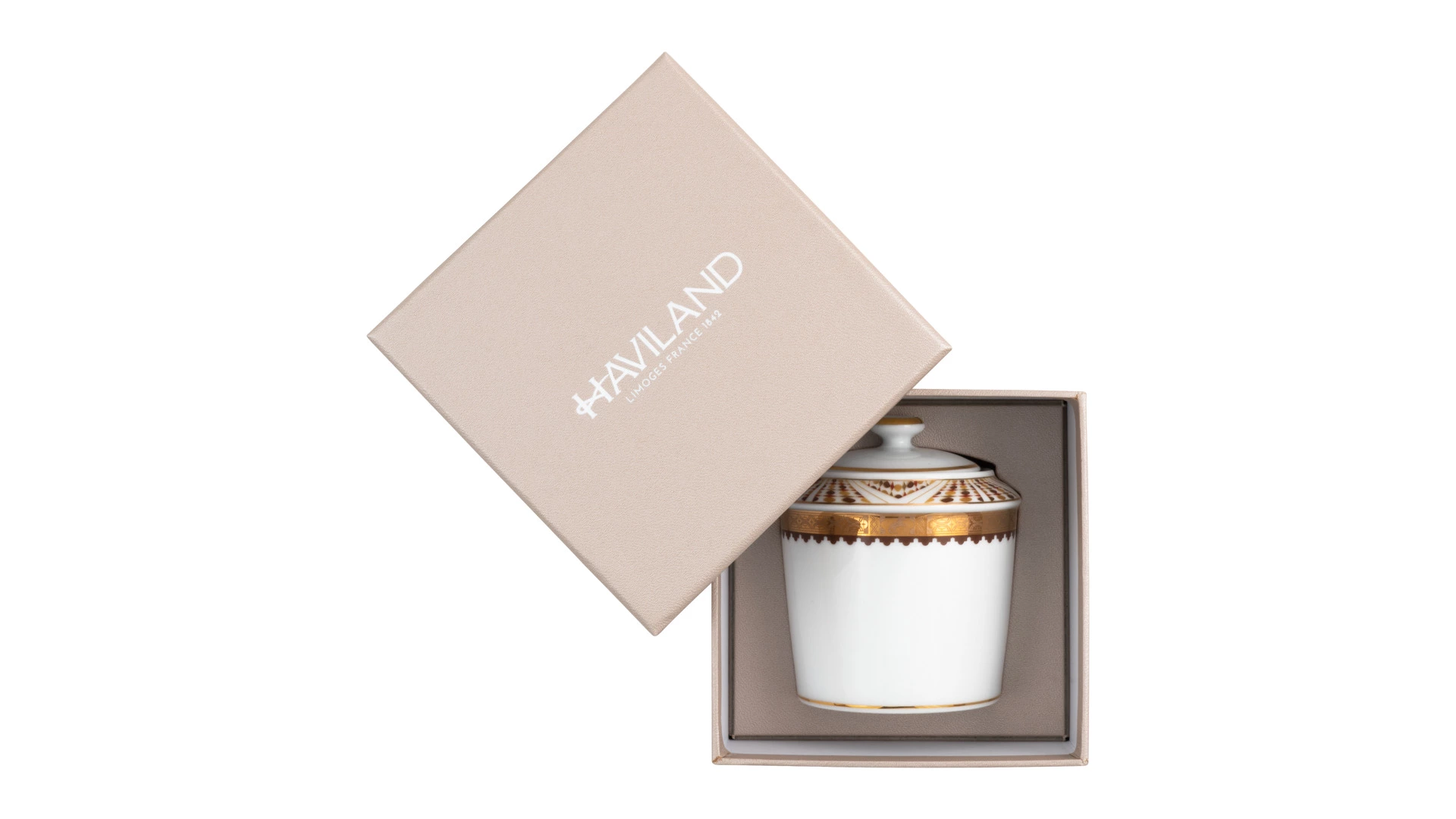 Сахарница Haviland Королевская кавалерия, фарфор, золотой кант