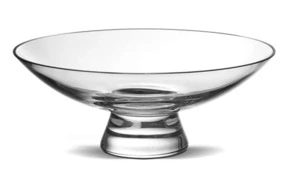 Чаша декоративная Nude Glass Силуэт 22 см, стекло хрустальное, прозрачная