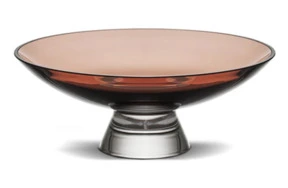Чаша декоративная Nude Glass Силуэт 22 см, стекло хрустальное, карамельная
