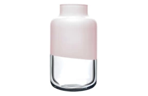 Ваза Nude Glass Магнолия 32 см, стекло хрустальное, опалово-розовая