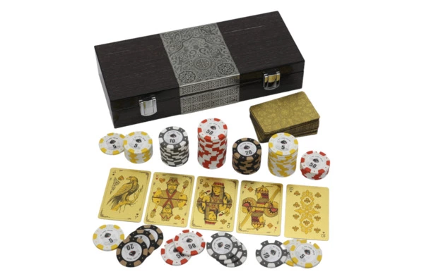 Набор для покера Empire Royal Flush 28х12х5,5 см, дерево, в черном кейсе, п/к