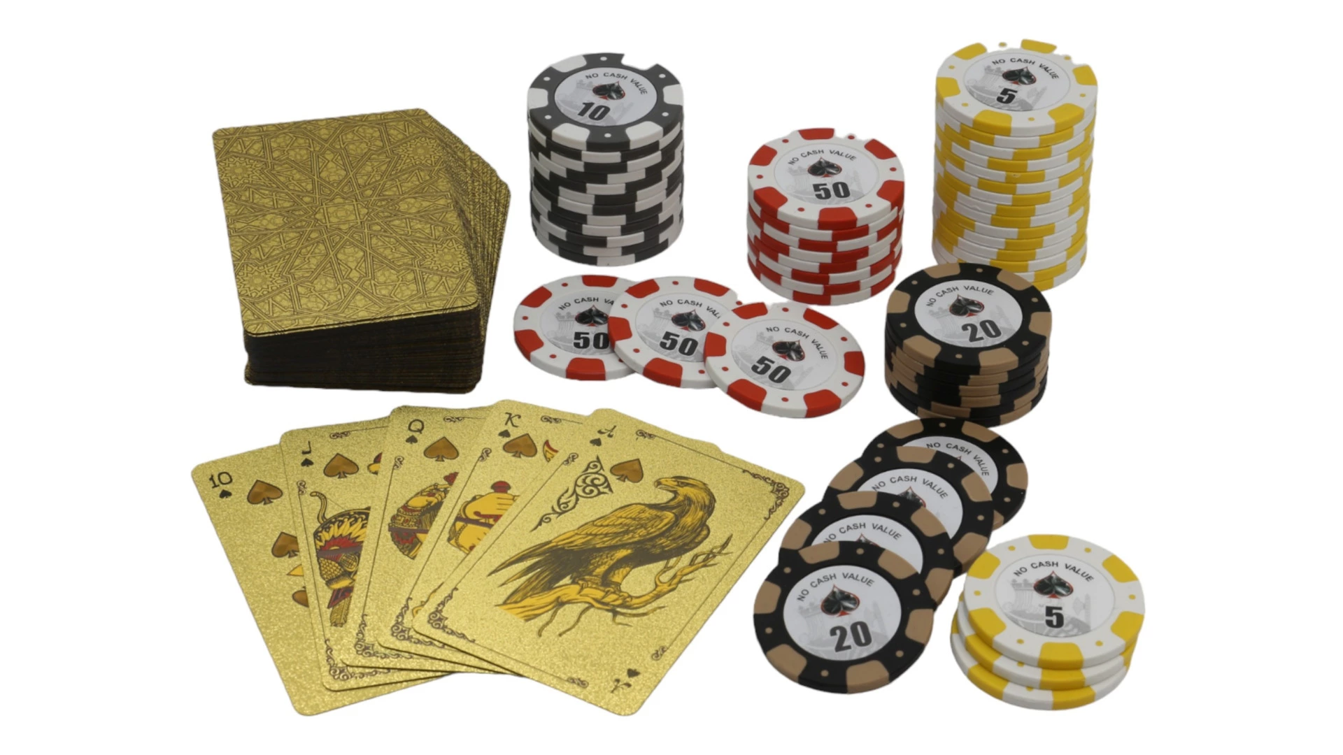 Набор для покера Empire Royal Flush 28х12х5,5 см, дерево, в белом кейсе, п/к