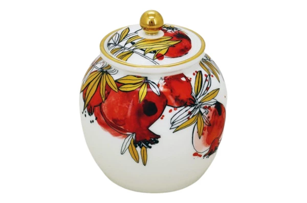 Сервиз чайный Empire Гранатовый сад на 6 персон 14 предметов, фарфор твердый, золотая деколь, п/к