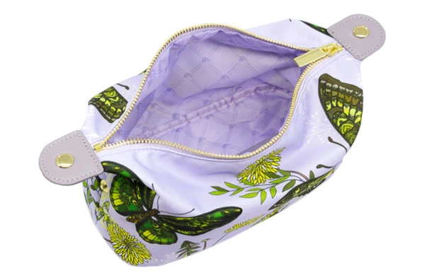 Косметичка Empire Бабочки 23х11х13 см, лавсан, зеленая