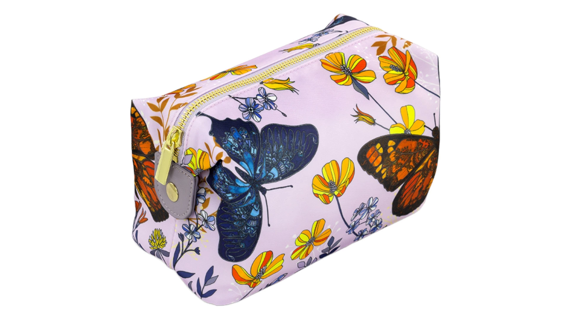 Косметичка Empire Бабочки 23х11х13 см, лавсан, оранжевая