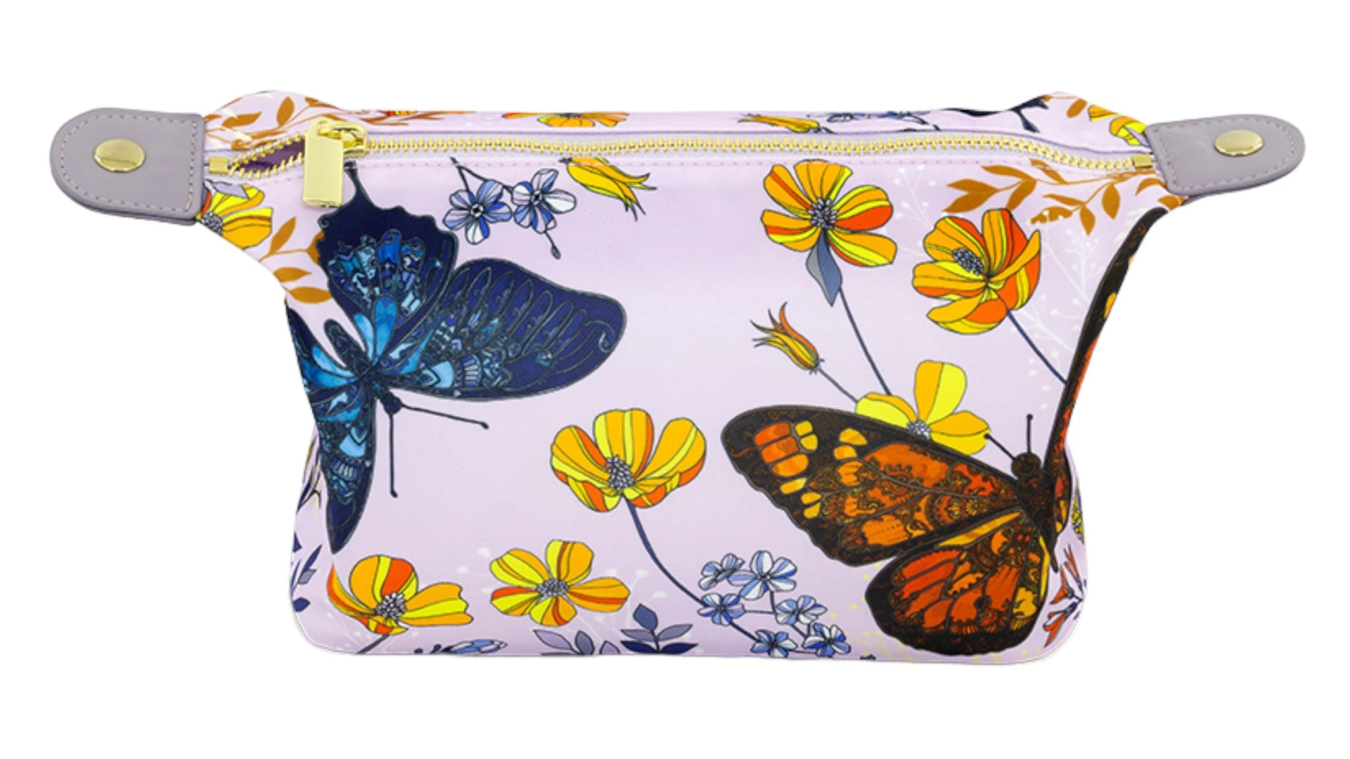 Косметичка Empire Бабочки 23х11х13 см, лавсан, оранжевая