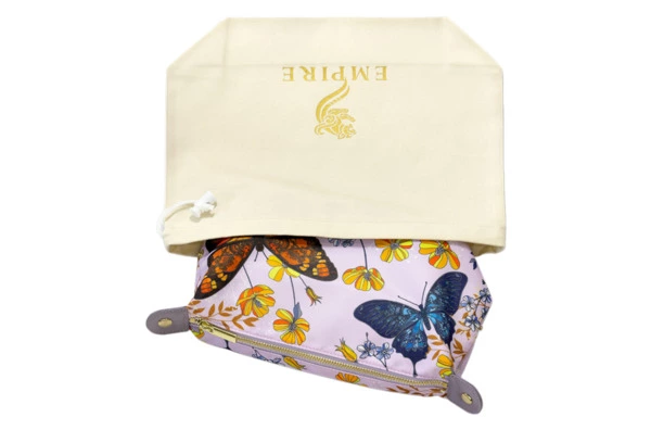 Косметичка Empire Бабочки 23х11х13 см, лавсан, оранжевая