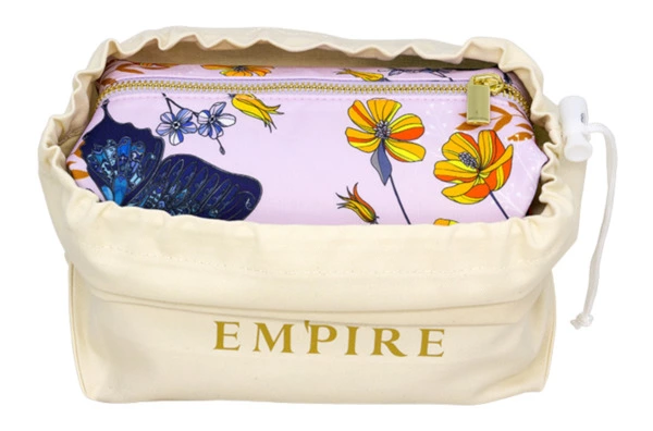 Косметичка Empire Бабочки 23х11х13 см, лавсан, оранжевая