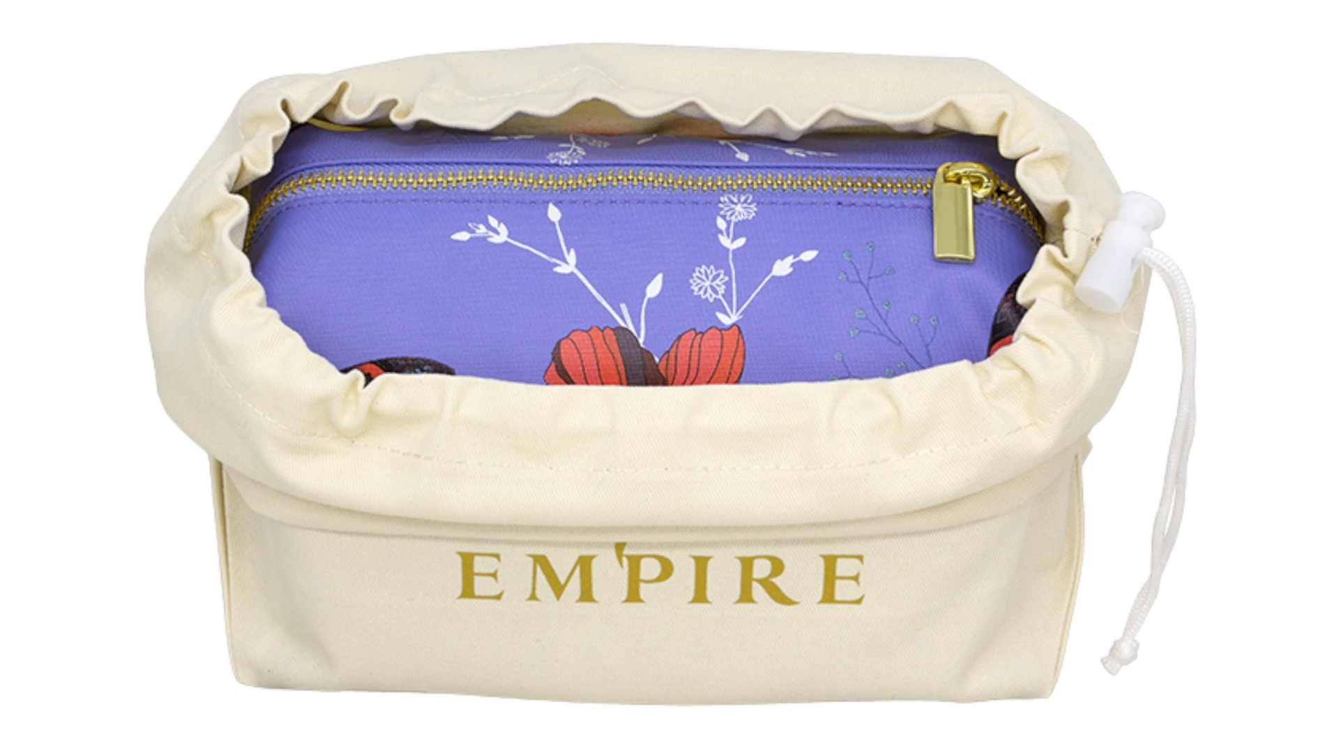 Косметичка Empire Бабочки 23х11х13 см, лавсан, фиолетовая