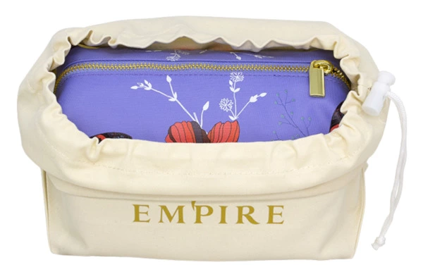 Косметичка Empire Бабочки 23х11х13 см, лавсан, фиолетовая