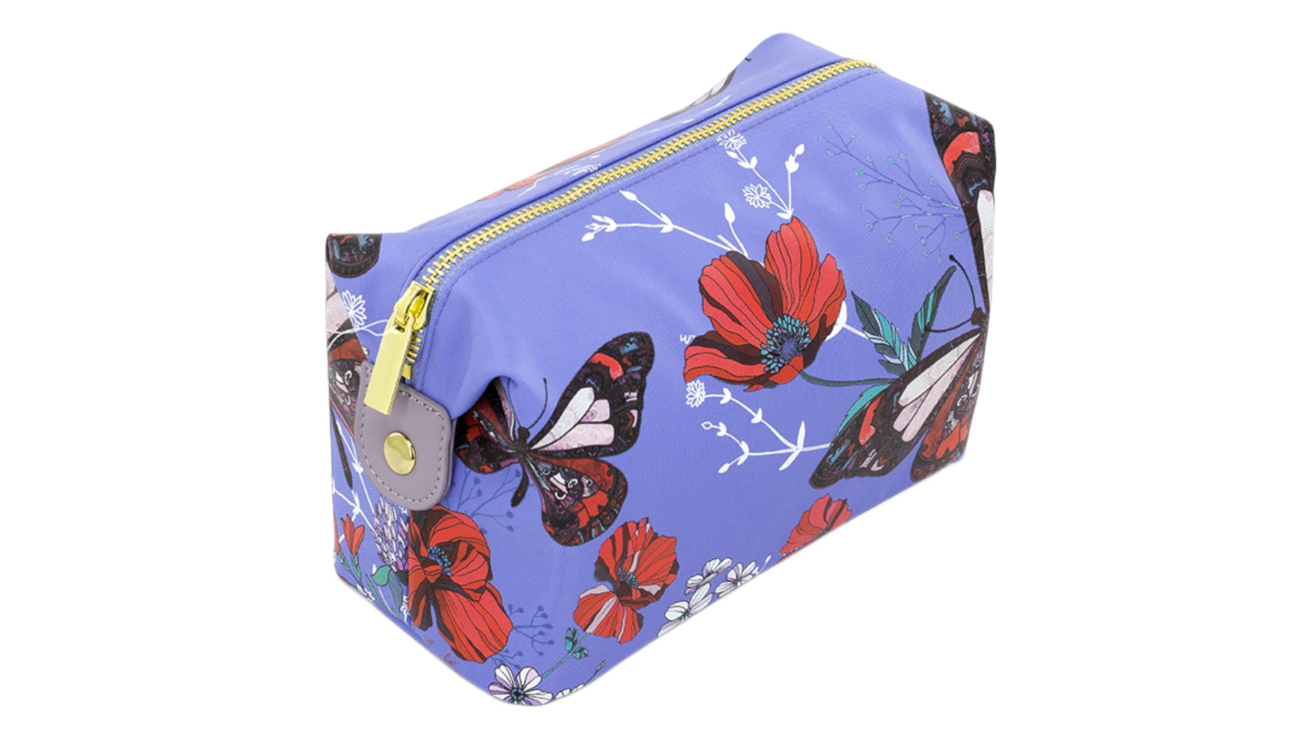 Косметичка Empire Бабочки 23х11х13 см, лавсан, фиолетовая