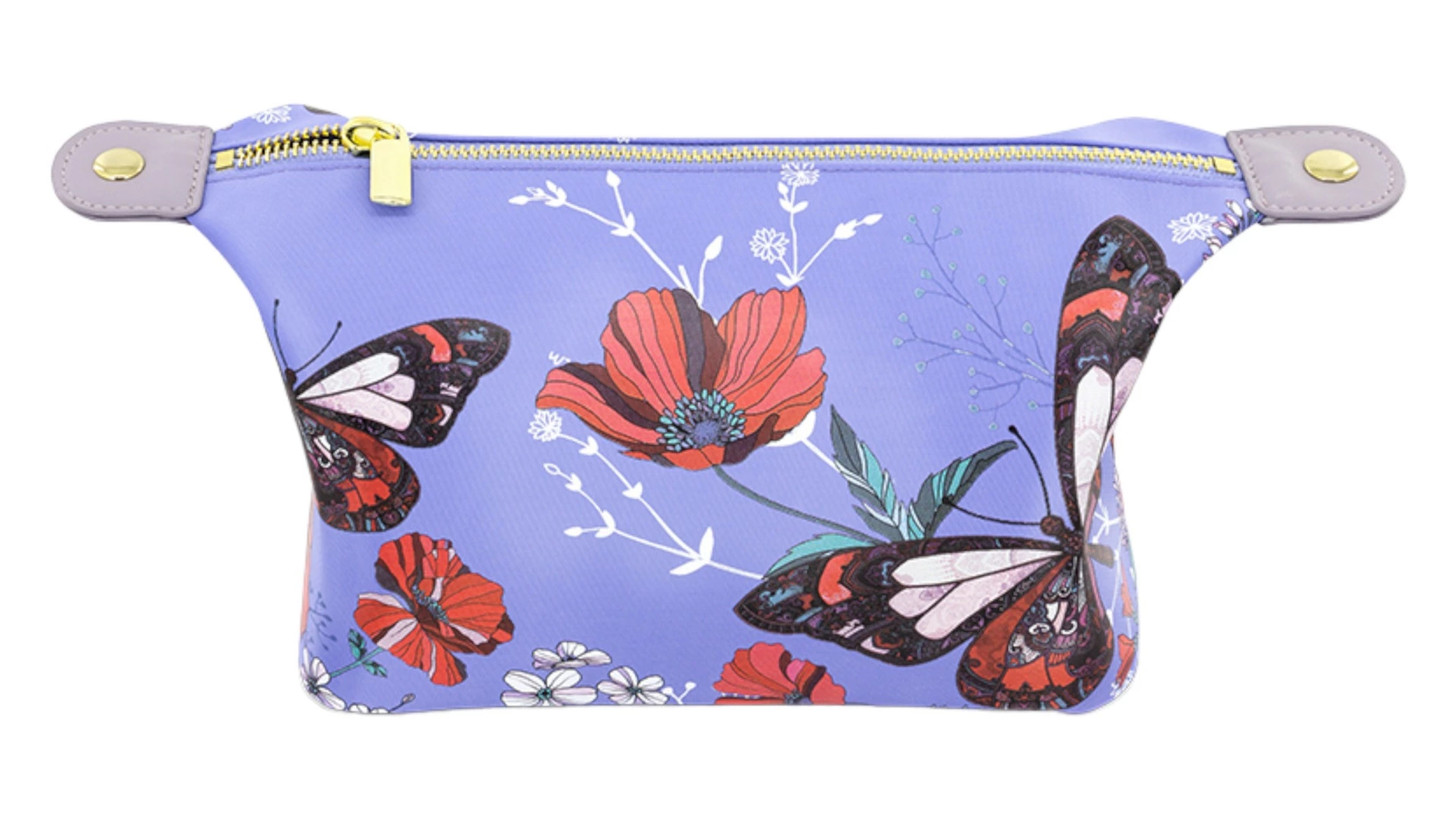 Косметичка Empire Бабочки 23х11х13 см, лавсан, фиолетовая