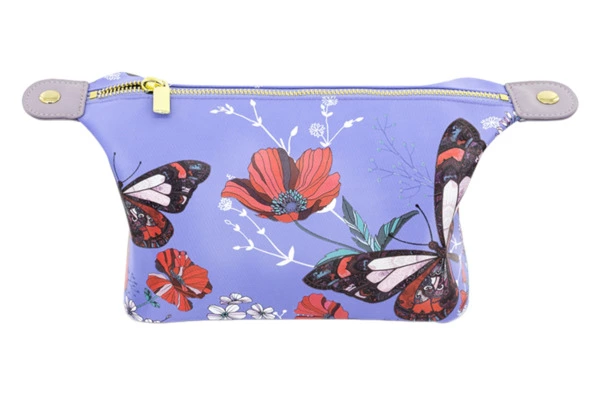 Косметичка Empire Бабочки 23х11х13 см, лавсан, фиолетовая