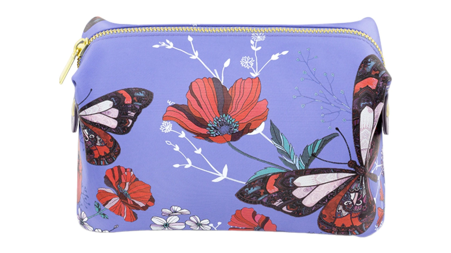 Косметичка Empire Бабочки 23х11х13 см, лавсан, фиолетовая