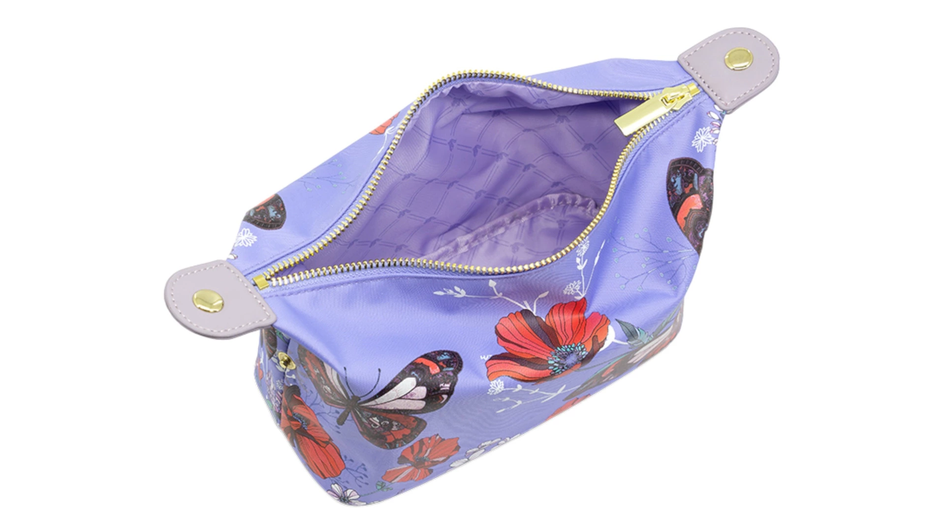 Косметичка Empire Бабочки 23х11х13 см, лавсан, фиолетовая