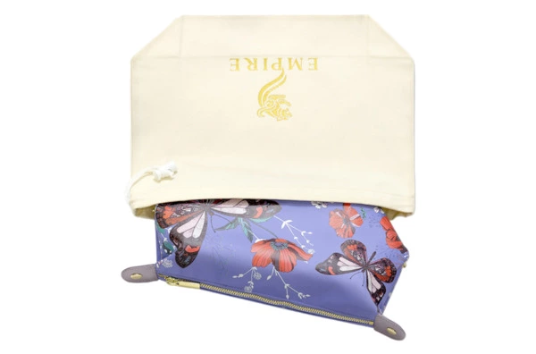 Косметичка Empire Бабочки 23х11х13 см, лавсан, фиолетовая