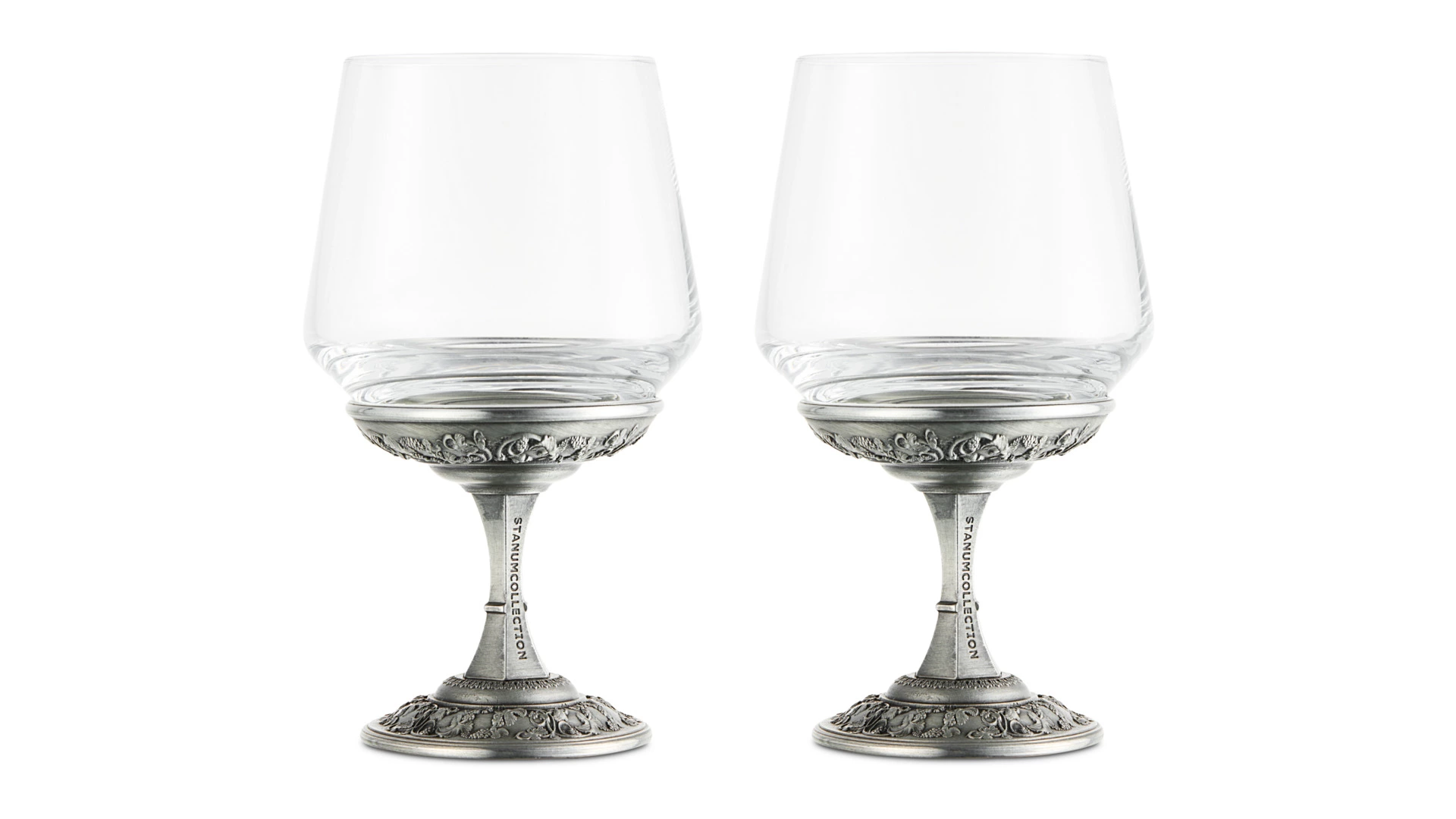 Набор бокалов для красного вина StanumCollection Лоза Классическая 440 мл, 2 шт, пьютер (олово), п/к