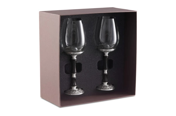 Набор бокалов для белого вина StanumCollection Дорический Ордер 360 мл, 22 см, 2 шт, пьютер (олово),