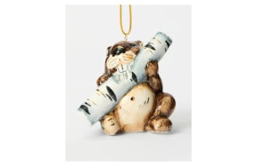 Игрушка елочная Лефортовский фарфор Бобер 8х7х6,5 см, фарфор, ручная работа, п/к