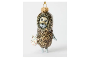 Игрушка елочная Лефортовский фарфор Ежик в тумане 6,2х5,4х10 см, фарфор, ручная работа, п/к