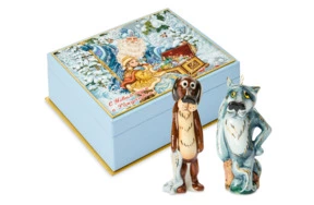 Набор елочных игрушек Лефортовский фарфор Жил-был пес 2 шт, фарфор, в коробке с музыкой, п/к