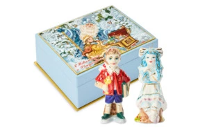 Набор елочных игрушек Лефортовский фарфор Золотой Ключик Буратино 2 шт, фарфор, с музыкой, п/к
