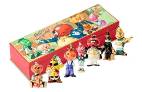 Набор елочных игрушек Лефортовский фарфор Чипполино 7 шт, фарфор, в коробке с музыкой, п/к