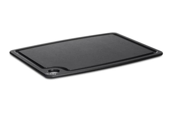 Доска разделочная с желобом WO HOME Gourmet 30x23 см, древесный композит, черная
