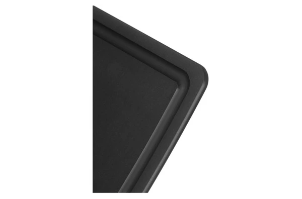 Доска разделочная с желобом WO HOME Gourmet 30x23 см, древесный композит, черная