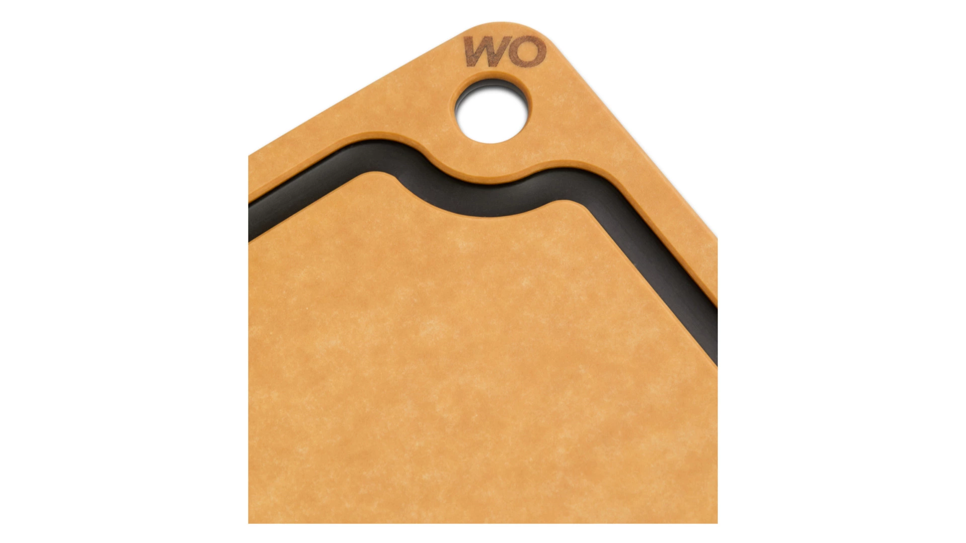 Доска разделочная WO HOME Сombo 20х15 см, древесный композит, бежевая