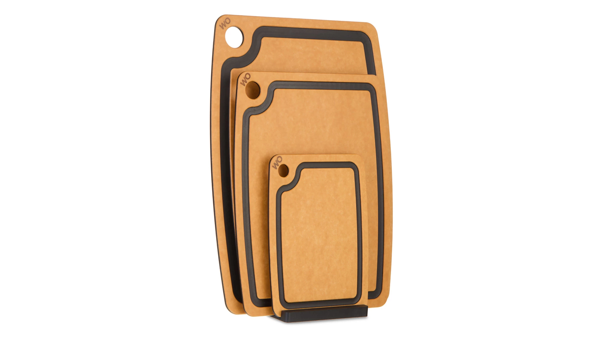 Подставка для разделочных досок WO HOME 12,5х10 см, древесный композит, черная