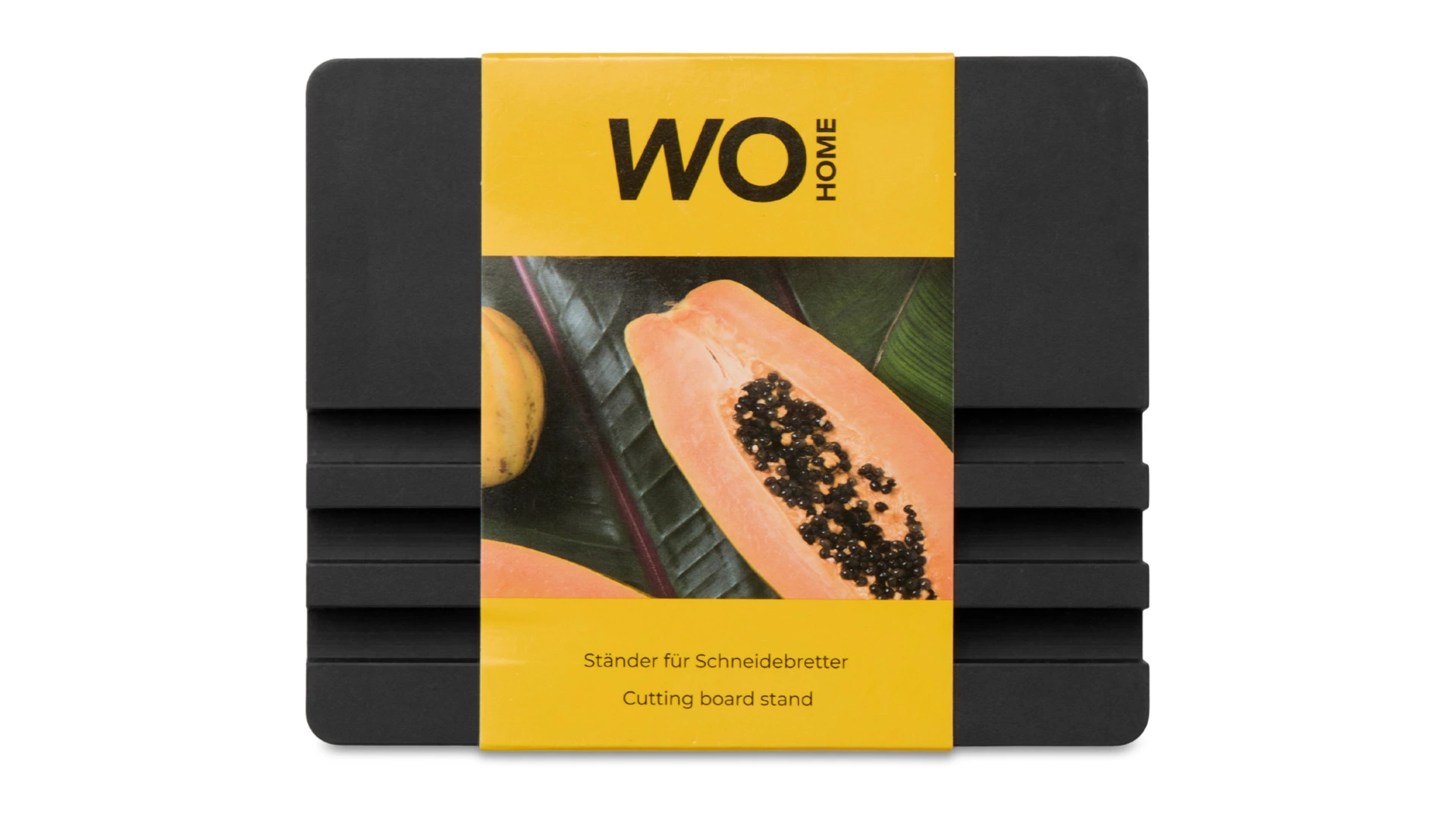 Подставка для разделочных досок WO HOME 12,5х10 см, древесный композит, черная