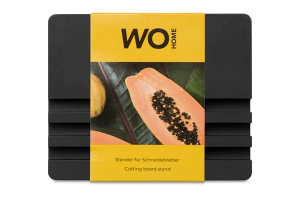 Подставка для разделочных досок WO HOME 12,5х10 см, древесный композит, черная