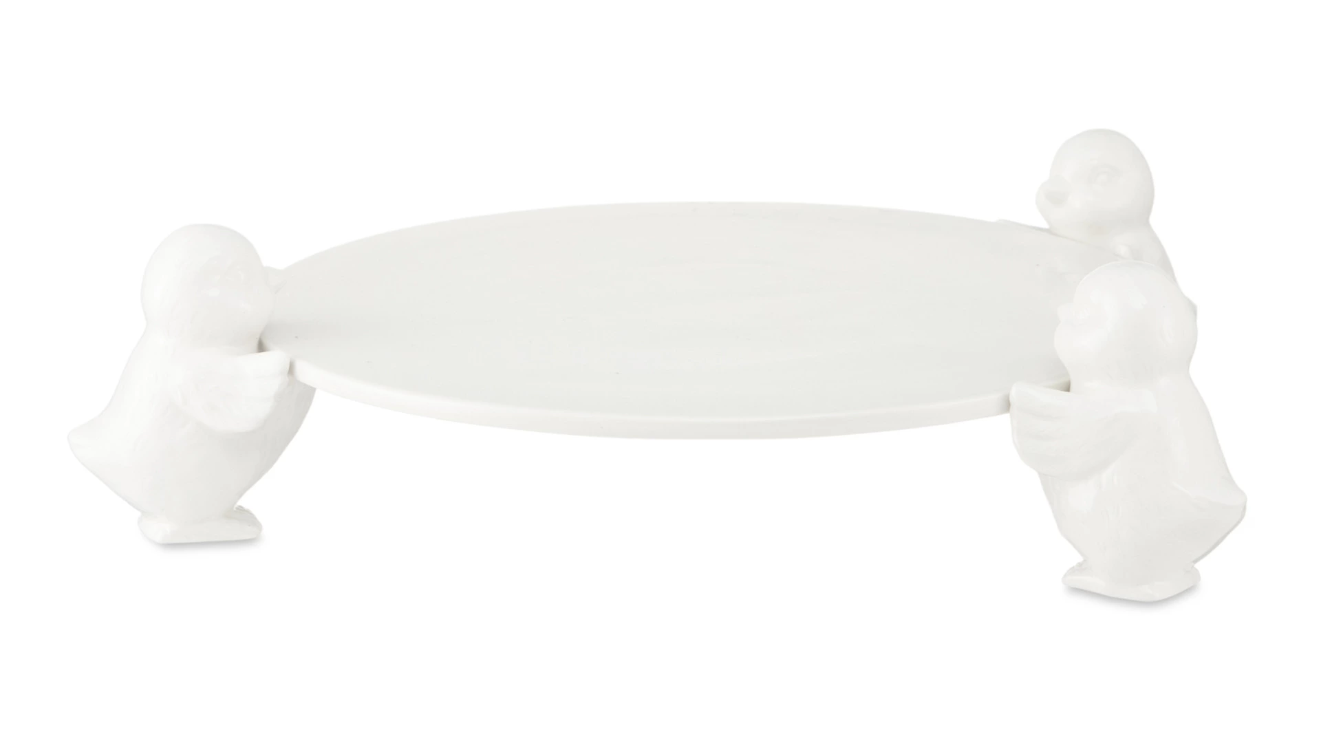 Корзинка для конфет Decor de table Цыпленок 14х15,4 см, керамика, белая