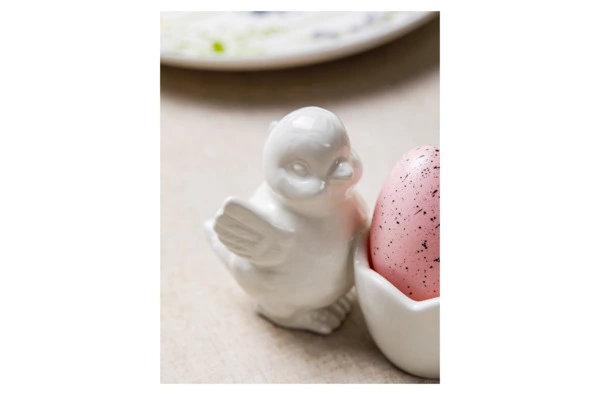 Подставка для яйца Decor de table Цыпленок 11,5х9 см, керамика, белая