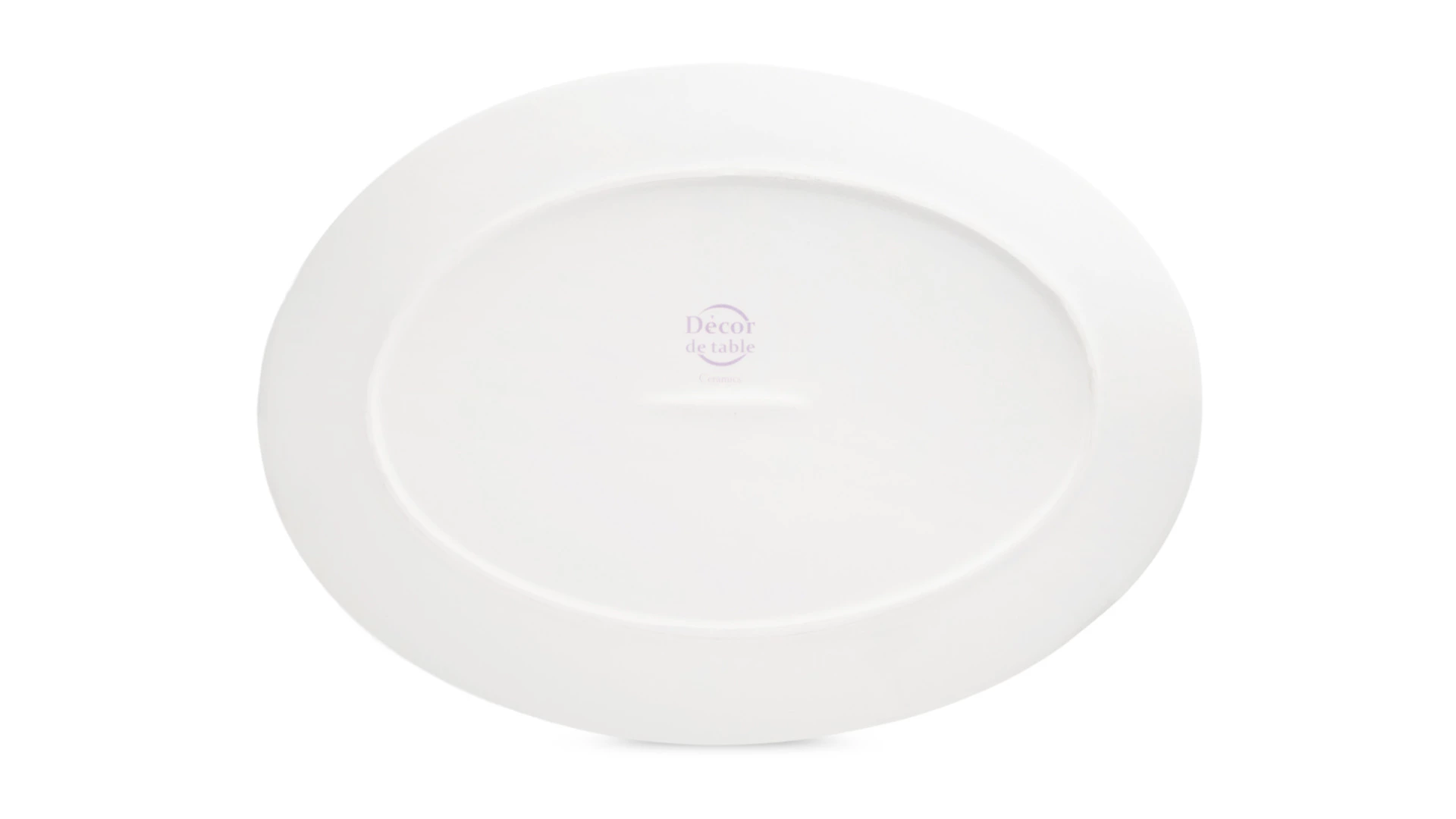 Блюдо овальное Decor de table Полевые цветы 39,7х29 см, керамика, белое
