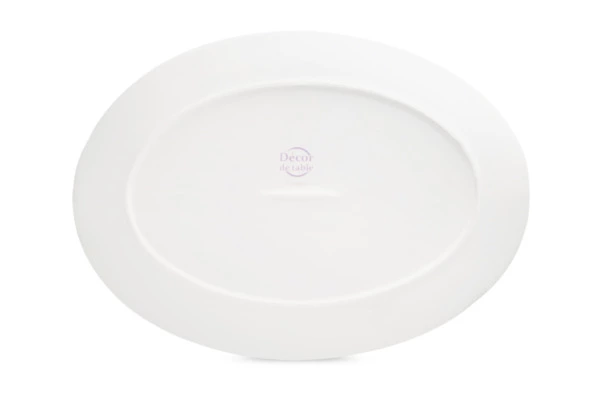 Блюдо овальное Decor de table Полевые цветы 39,7х29 см, керамика, белое