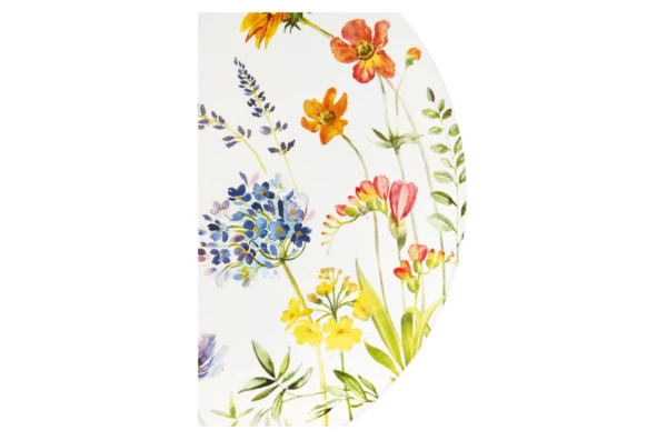 Тарелка обеденная Decor de table Полевые цветы 27 см, керамика, белая