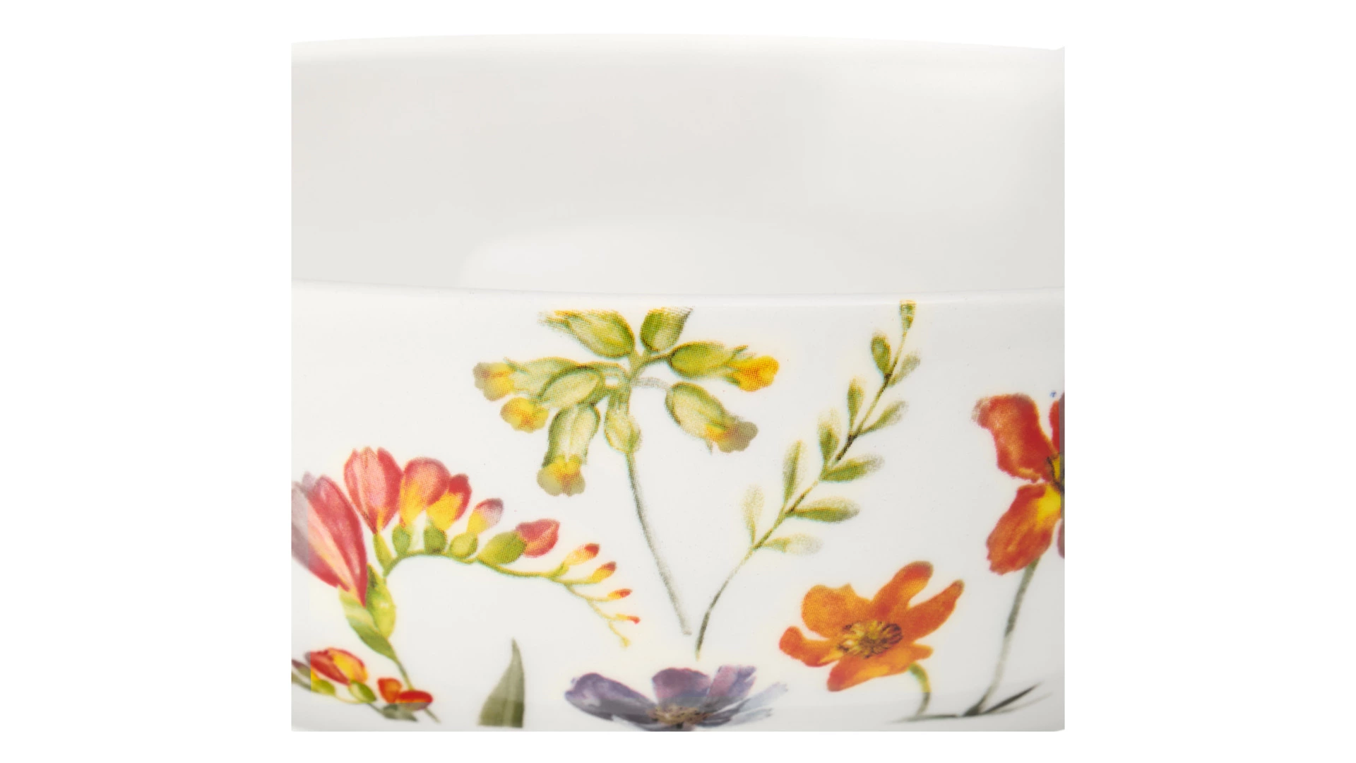 Салатник большой Decor de table Полевые цветы 1,7л, 22,5х7,7 см, керамика, белый