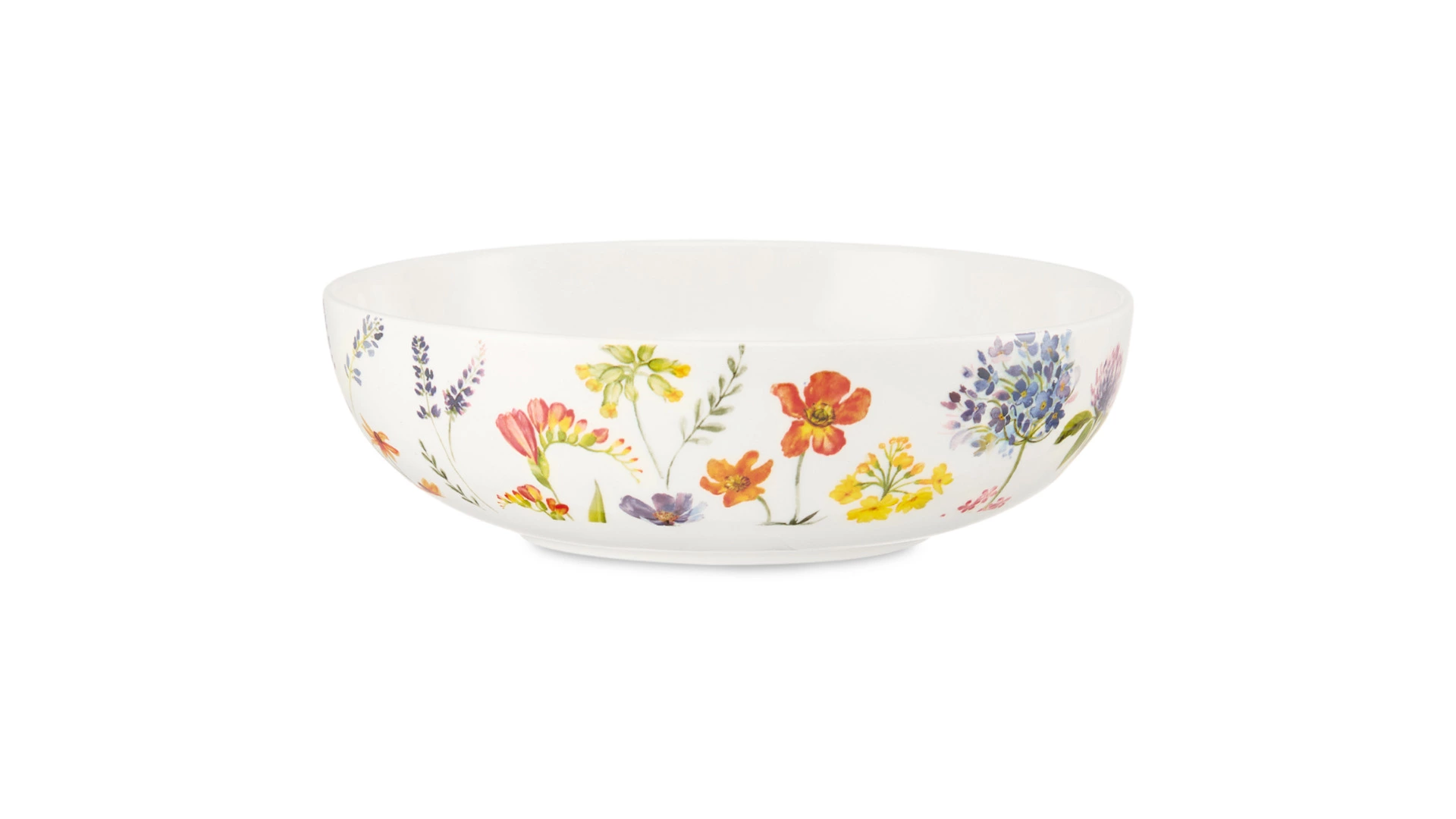 Салатник большой Decor de table Полевые цветы 1,7л, 22,5х7,7 см, керамика, белый