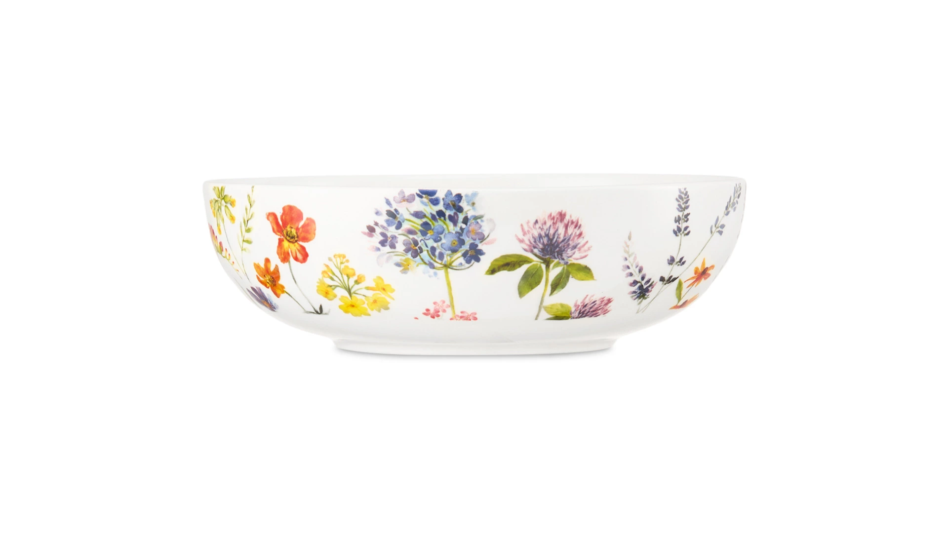Салатник большой Decor de table Полевые цветы 1,7л, 22,5х7,7 см, керамика, белый