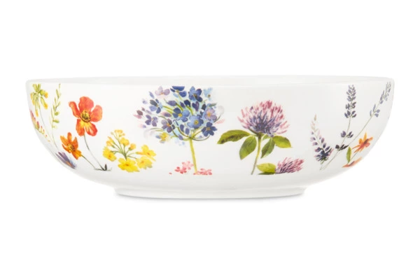 Салатник большой Decor de table Полевые цветы 1,7л, 22,5х7,7 см, керамика, белый