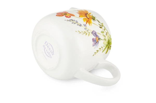 Молочник Decor de table Полевые цветы 330 мл, керамика, белый