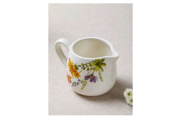 Молочник Decor de table Полевые цветы 330 мл, керамика, белый