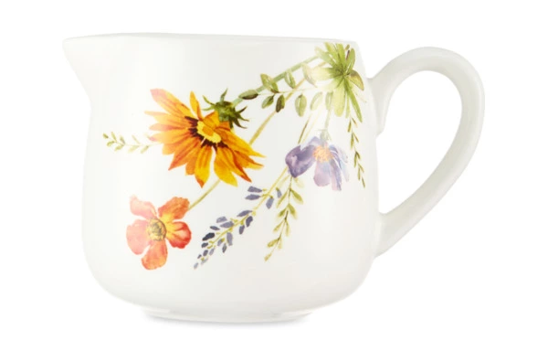 Молочник Decor de table Полевые цветы 330 мл, керамика, белый