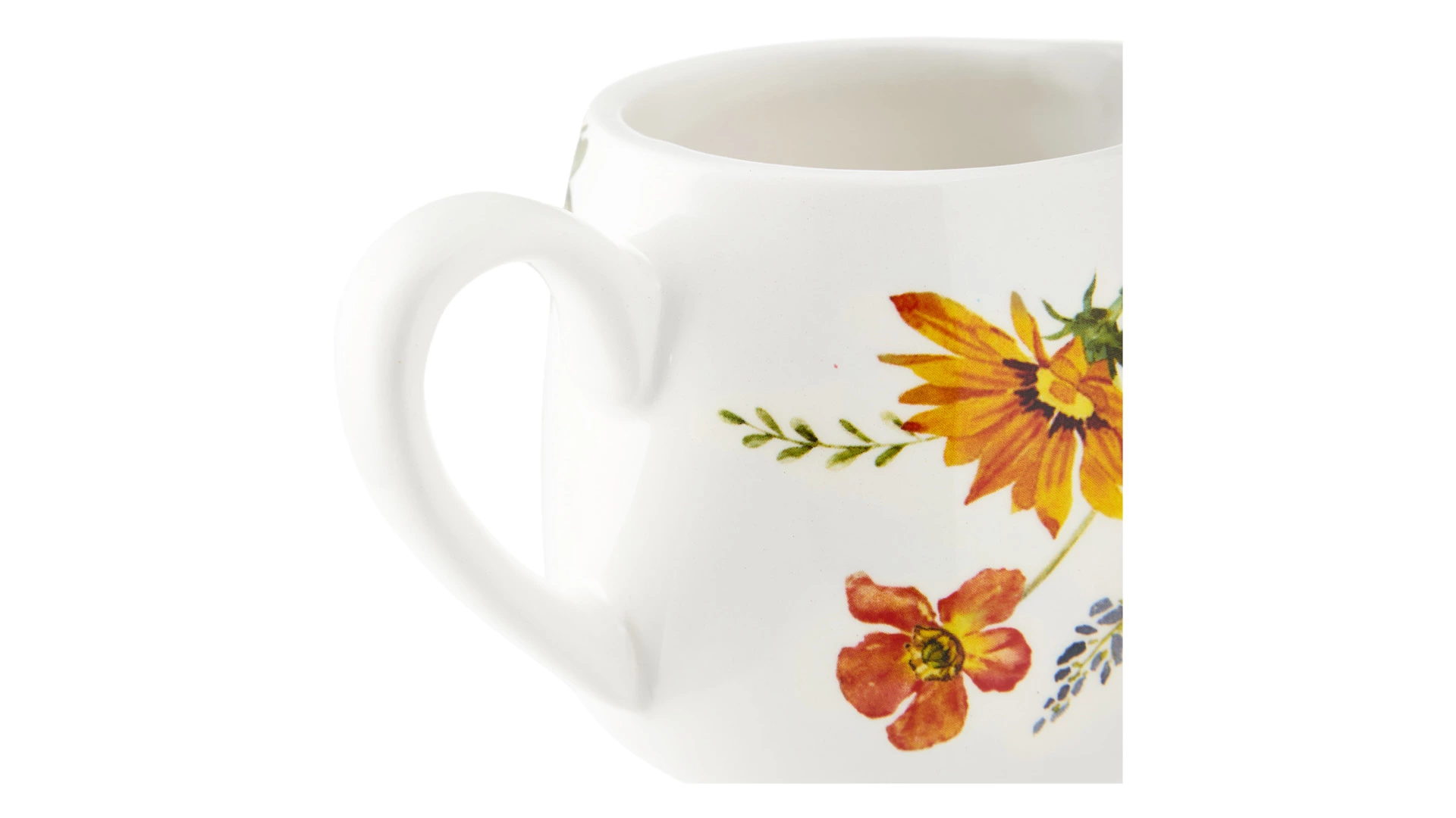 Молочник Decor de table Полевые цветы 330 мл, керамика, белый